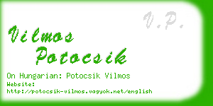 vilmos potocsik business card